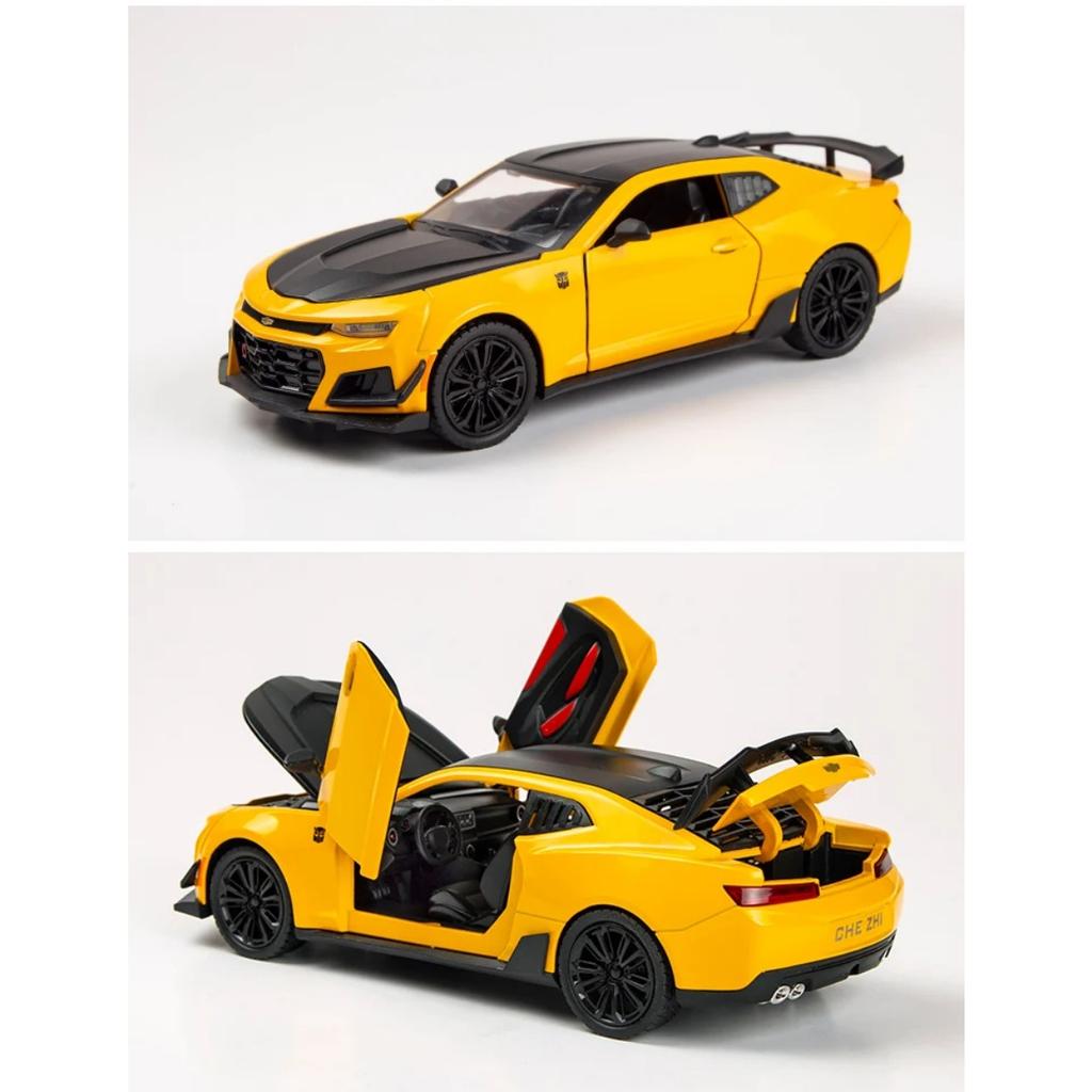 1/24 Scale Chevrolet Camaro Alloy Sports Car Model Diecast Simulation Model Collection Hobbies Decoration Boutique Ornament Gift for Boyfriend