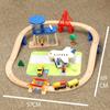Airport Train Track Set Toys Children's Assembled Puzzle Boys And Girls Toys Suitable For Wood Tracks New Gift PD73