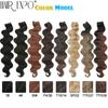 Body Wave Hair Bundles 24" Piano Blonde Natural Synthetic Hair Extensions Ombre Thick Ponytail Loose Deep Hair Weaving For Women