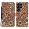 Для Samsung Galaxy S26 Ultra Чехол-бумажник с рисунком Кожаный Чехол-подставка для телефона с ремешком