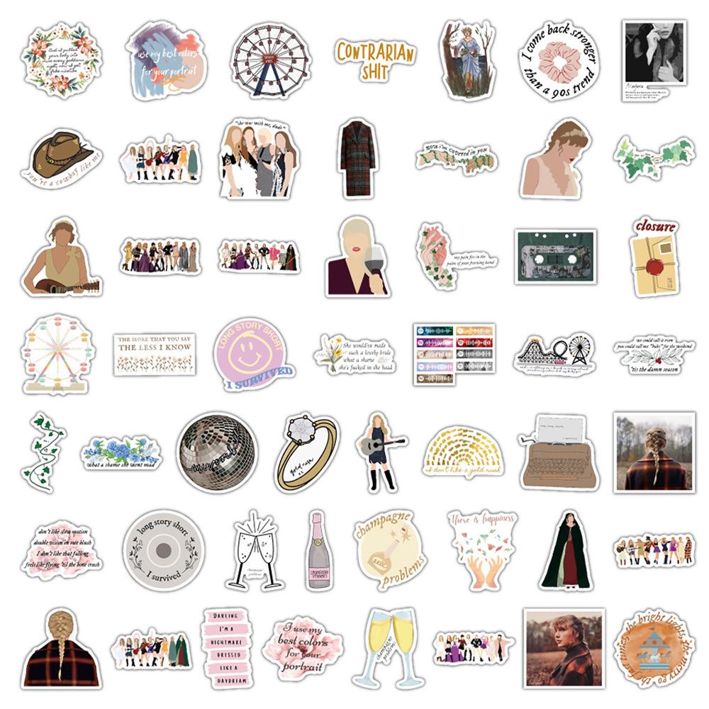 100 шт. Наклейки Singer Taylor Swift для подростков, бутылок для воды, компьютера, чехла для путешествий