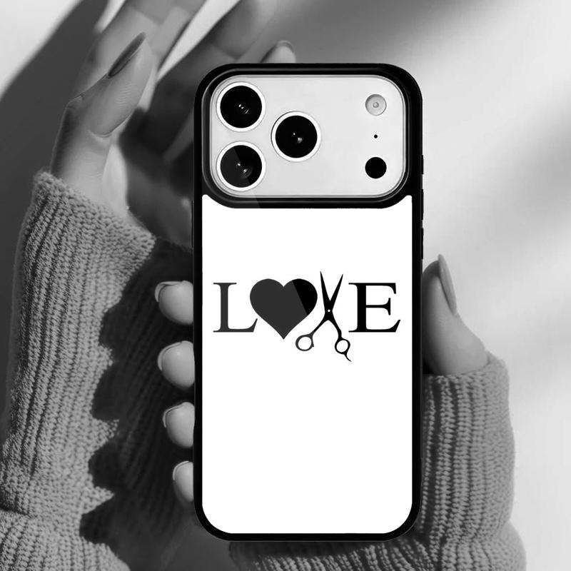 Ножницы парикмахерские Парикмахер Салон красоты Чехол для телефона для iPhone 17 16 15 14 13 Pro Max Задняя крышка для 12 11 Pro Coque