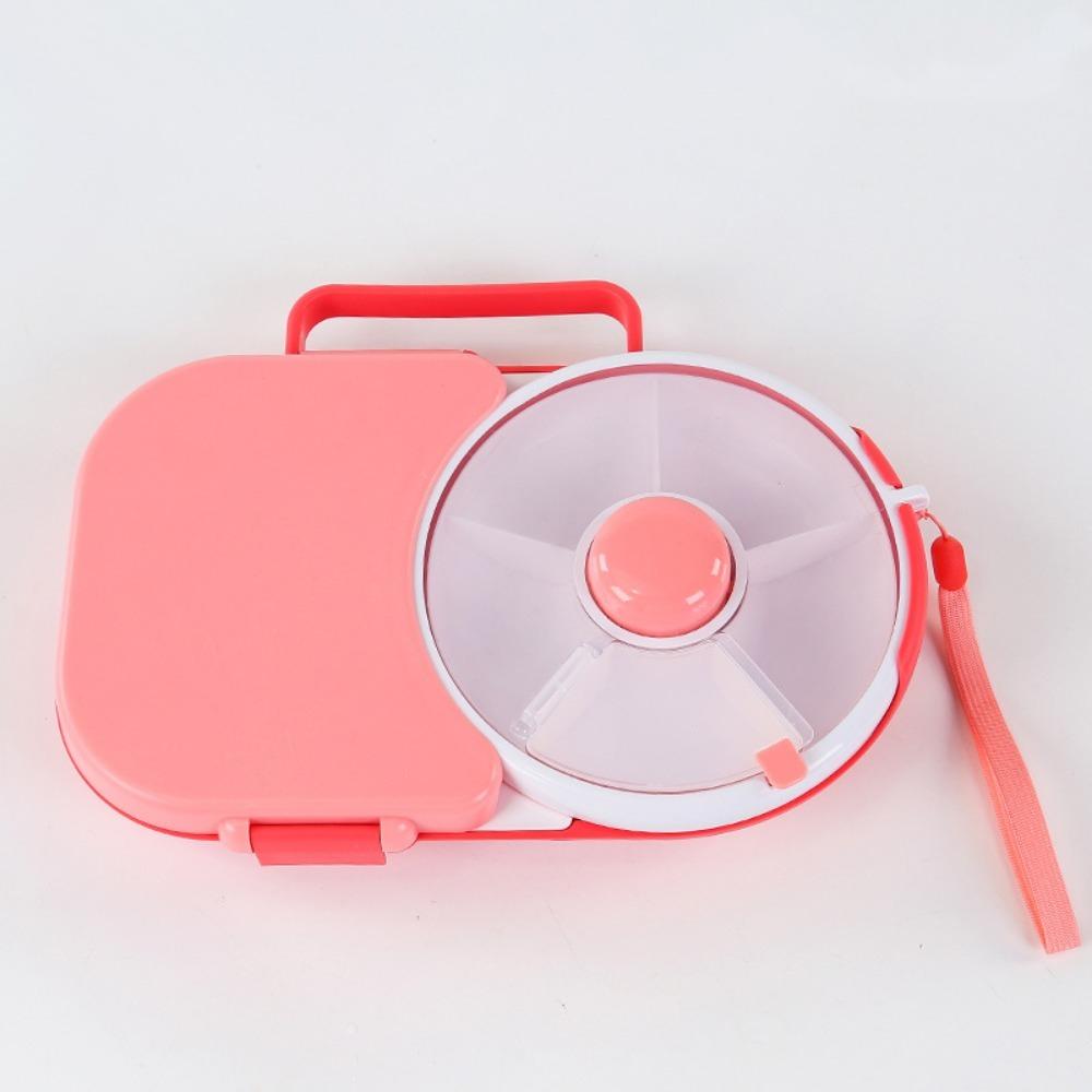 With 5 Compartments Rotating Lunch Boxes Moisture-Proof Rotating Snack Container Snack Spinner