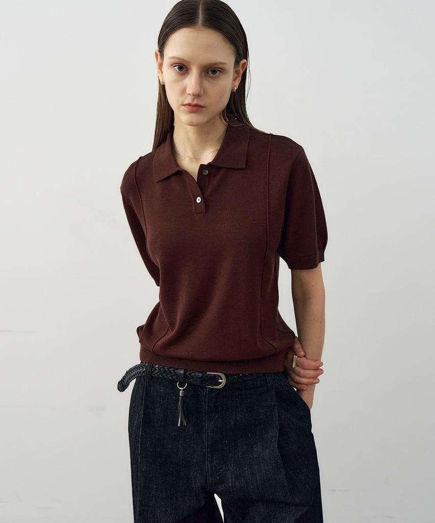 NOIRER ДЛЯ ЖЕНЩИН Шерстяной Полувер-поло (коричневый)