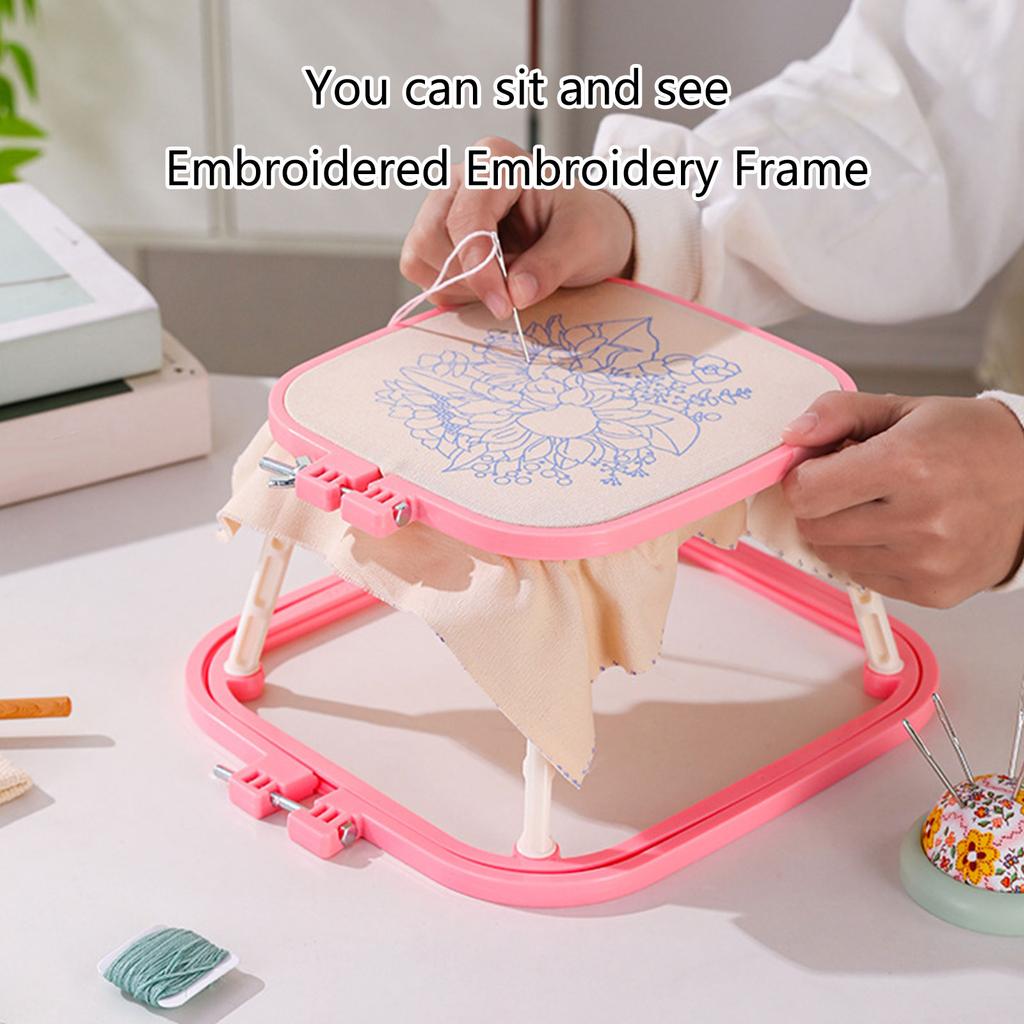 Двухслойные вышивальные рамы Пяльцы для вышивания крестом Регулируемые вышивальные пяльцы Простые в использовании для DIY вышивального проекта