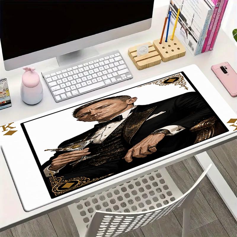 007 James Bond Theme Mouse Pad, Non Slip Rubber Base, Multifunctional Office & Home Decor, Perfect for Workspace Personalization.
