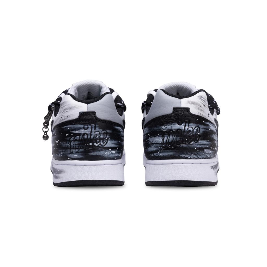Nike EBERNON Dark Moon Symphony Slip Resistant Low top Skateboard Shoes Men's Black White AQ1774-102(Team691-)