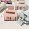 Small Candy Color Claw Hair Clips Geometric Square Shark Clip Grab Hair Clamps Women Popular Hair Catch Hair Accessories