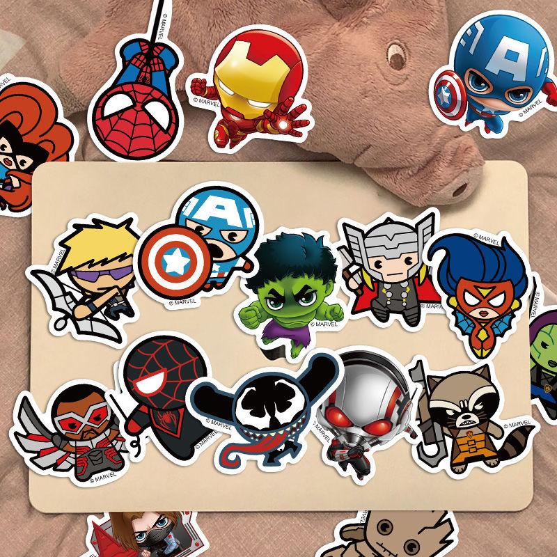 50 шт. Marvel Мстители Аниме Мультфильм Наклейки DIY Мотоциклетный Шлем Скейтборд Ноутбук Велосипед Автомобиль Водонепроницаемые Наклейки Декали