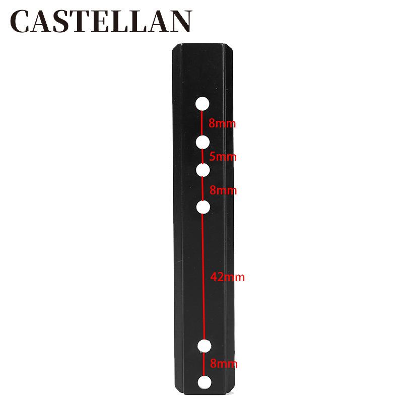 20 мм, кронштейн для инструмента лазерного наведения, базовая направляющая, плоское основание из алюминиевого сплава, 120 мм, длинная направляющая с плоским дном