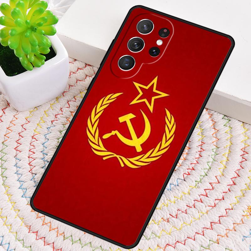 Чехол из ТПУ для телефона Samsung Galaxy note 10 pro S26 S25 S24 S23 S22 Ultra Plus S21 FE S20 с изображением флага Советского Союза СССР, противоударный