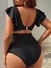 2025 Black Verge Push Up Plus Size Swimwear Women Hollow Push Up One Piece Swimsuit Backless Summer Big Bathing Suit