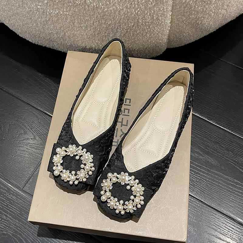 Премиальные одинарные туфли женские туфли на плоской подошве весна новые квадратный носок неглубокий вырез туфли феи мягкая подошва туфли Дуду