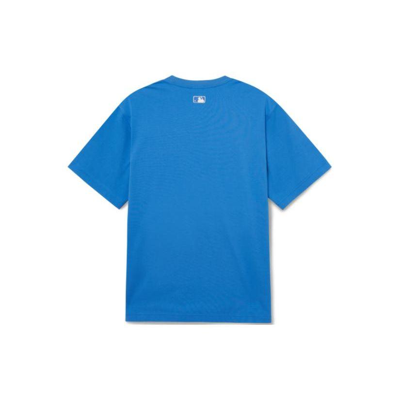 MLB Los Angeles Dodgers Logo Print Loose Fit Crew Neck Short Sleeve T-Shirt Unisex Tops Blue 3ATSB0333-07BLS