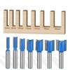 1PCS 8mm Shank Straight Woodworking Router Bit Set Carpenter Milling Cutter 6/8/10/12/14/18/20mm Cutting Diameter