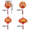 Blessing Fu Character Pendant DIY Cartoon Traditional New Year Lucky Pendant Handmade with Light String Wall Hanging Ornament