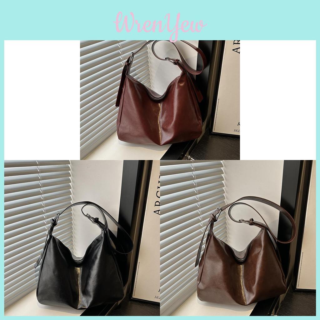 Womens Fashion Pu Shoulder Bag With Zipper Closure And Inner Phone Pocket For Casual Wear