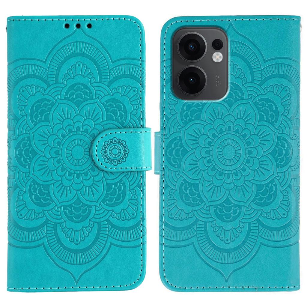 For Oppo Reno13 F 4G/5G Case PU Leather Mandala Imprinted Design Wallet Phone Cover