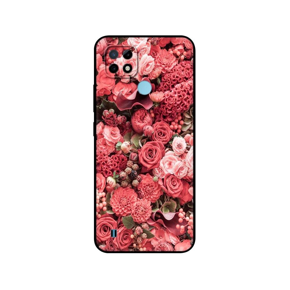 Силиконовый чехол для Realme C21 для OPPO RealmeC21 C 21, чехлы для телефонов 6,5 дюйма; Funda RMX3201 Bumper Capa Etui Мягкий черный чехол из ТПУ