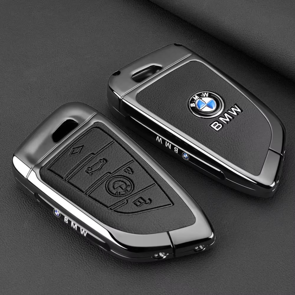EGRH8 Metal Leather Car Remote Key Case Cover Shell For BMW X1 X3 X4 X5 F15 X6 F16 G30 7 Series G11 F48 F39 520 525 f30 118i 218i 320i