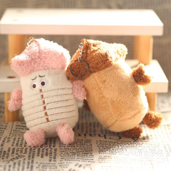 Yousheng Cartoon Tower Shape Doll Girls Boys Plush Doll Keychain Backpack Car Cubot Toy Keyring Bag Accessories