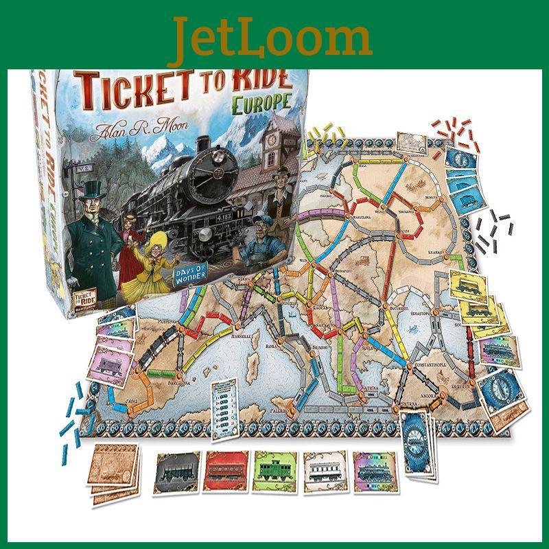 Настольная игра Ticket To Ride Europe Для Быстрой и Легкой Настройки Семейное Развлечение