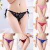 Ladies Sexy Thongs Briefs Open Crotch G-string Lace Bowknot Panties Underwear