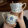 Литературная Ретро Высококачественная Кружка Керамическая Кофейная Чашка Чашка для Завтрака Офисная Кружка для Воды Девочка Экспорт