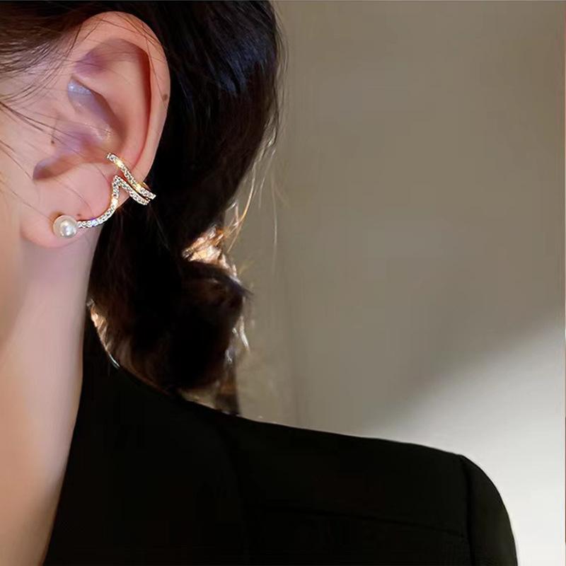 Серьги из циркония Ersonality, женские модные серьги-гвоздики с жемчужной волной и змеевидным узором, новинка в категории «роскошные дизайнерские украшения»