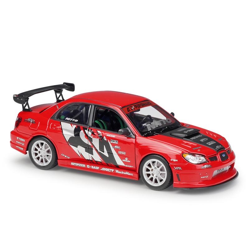 ABAM1 WELLY 1:24 APR Subaru Impreza WRX STI - World Rally Champion Alloy Die-Cast Model, Official Licensed Performance Collectible Car