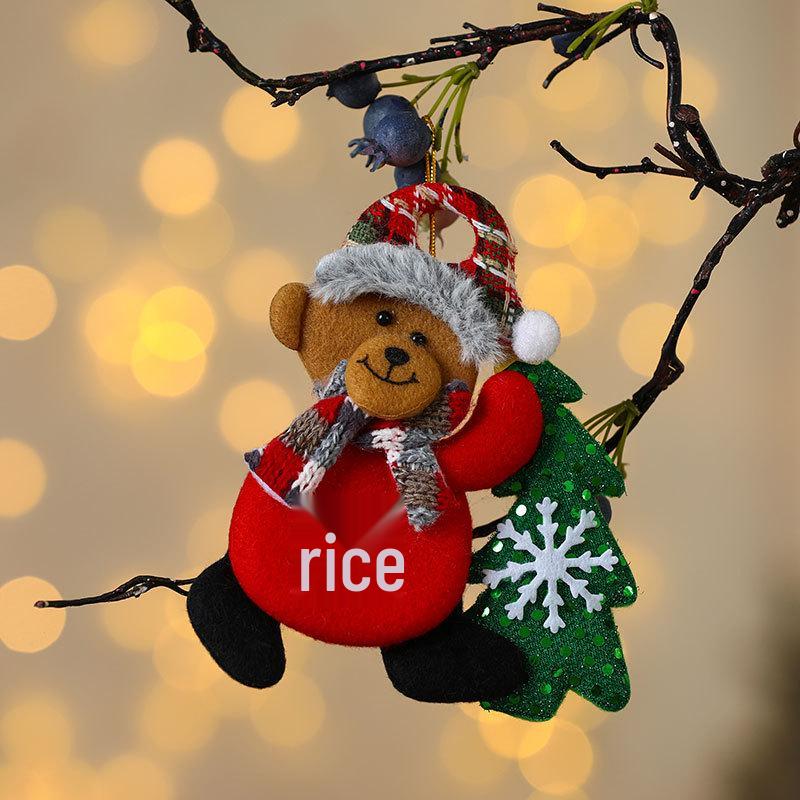 Cross-Border Small Santa Christmas Ornaments - Tree Accessories and Cloth Art Gifts