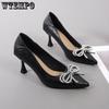 Туфли на высоком каблуке Женственный темперамент Стразы Весна и осень Острые тонкие каблуки Рабочая обувь