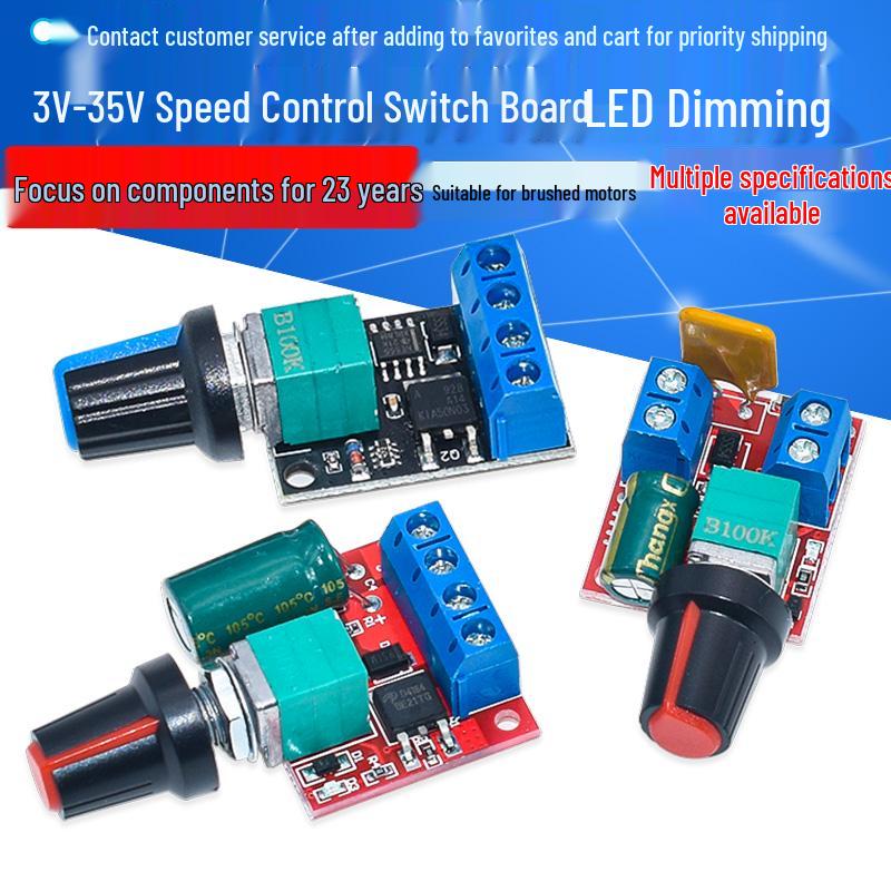 5V-35V PWM DC Motor Speed Controller with LED Dimming Switch Module