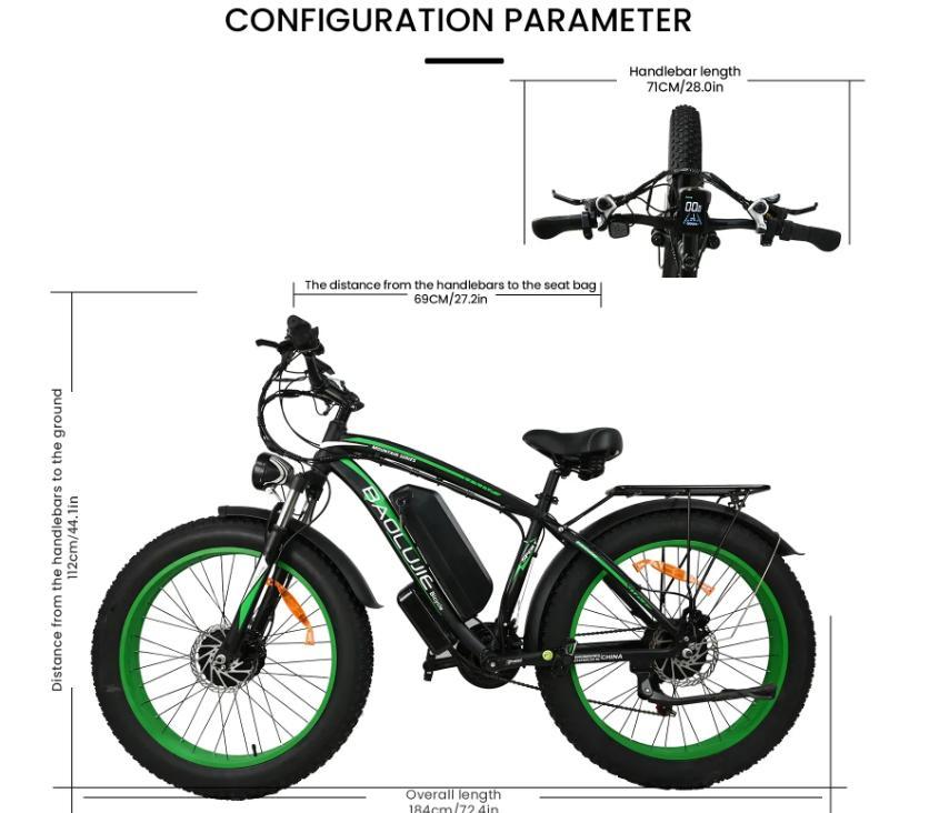 Electric bicycle 2026 new BLJ DP-26022000W dual motor, 48V 23AH battery, hydraulic brake, aluminum alloy frame, ultra long range