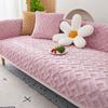 Autumn and Winter Milk Velvet Plaid Sofa Cover Plush Thickening Living Room Sofa Cushion Hot Selling Furniture Protective Covers