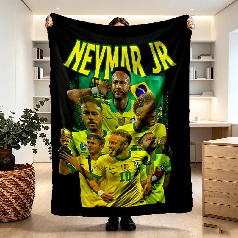 Neymar Jr Print Blanket - Soft & Comfortable, for Bedroom, Travel, Sofa, Home Decoration - Birthday Christmas Gift for Friend