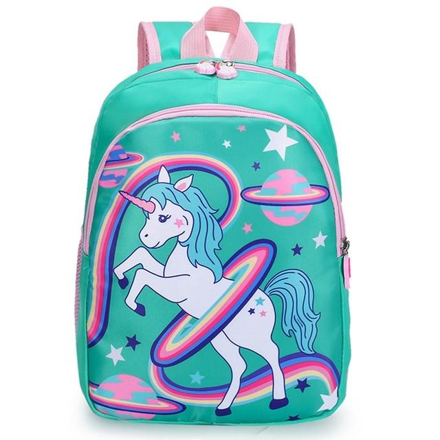 Unicorn Schoolbag Kids Дети Двойные плечевые школьные сумки мультяшный рюкзак водонепроницаемые модные рюкзаки большая сумка для книг
