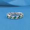 Luo Xi Temple S925 Sterling Silver Emerald Cut Diamond Pave Ring