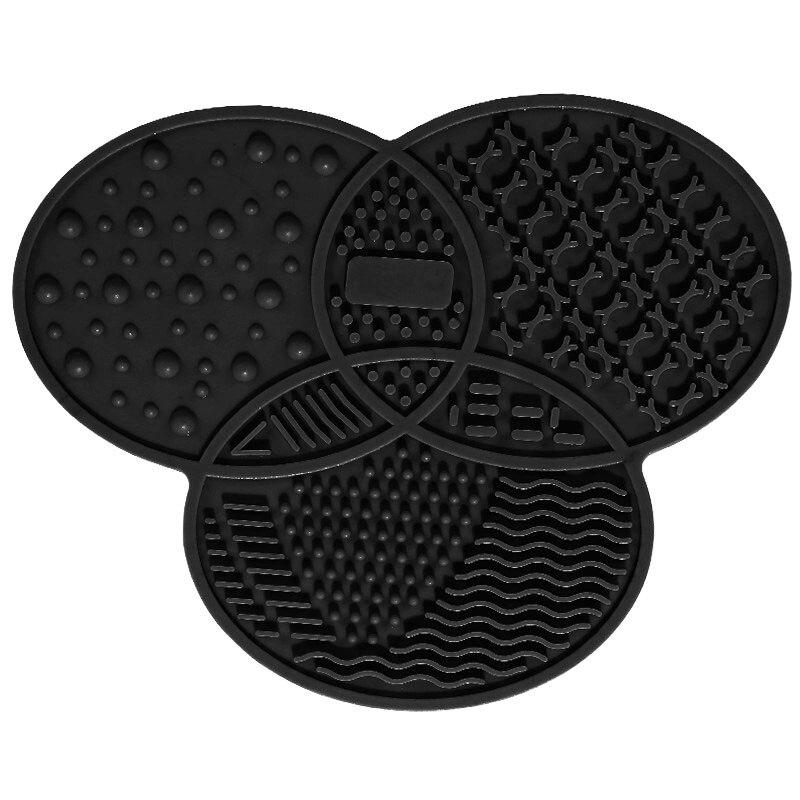 Silicon Makeup Brush Cleaning Mat Makeup Brush Cleaner Pad Cosmetic Portable Washing Tool Scrubber with Suction Cup