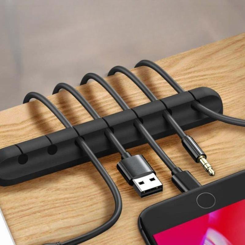 7-отверстийный кабельный органайзер USB-кабель фиксированный концентратор самоклеящийся шнур питания фиксированный зажим устройство для сматывания наушников