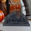 Halloween Decoration Ghost House Table Decor Wood Landscape Crafting Centerpiece Sketch
