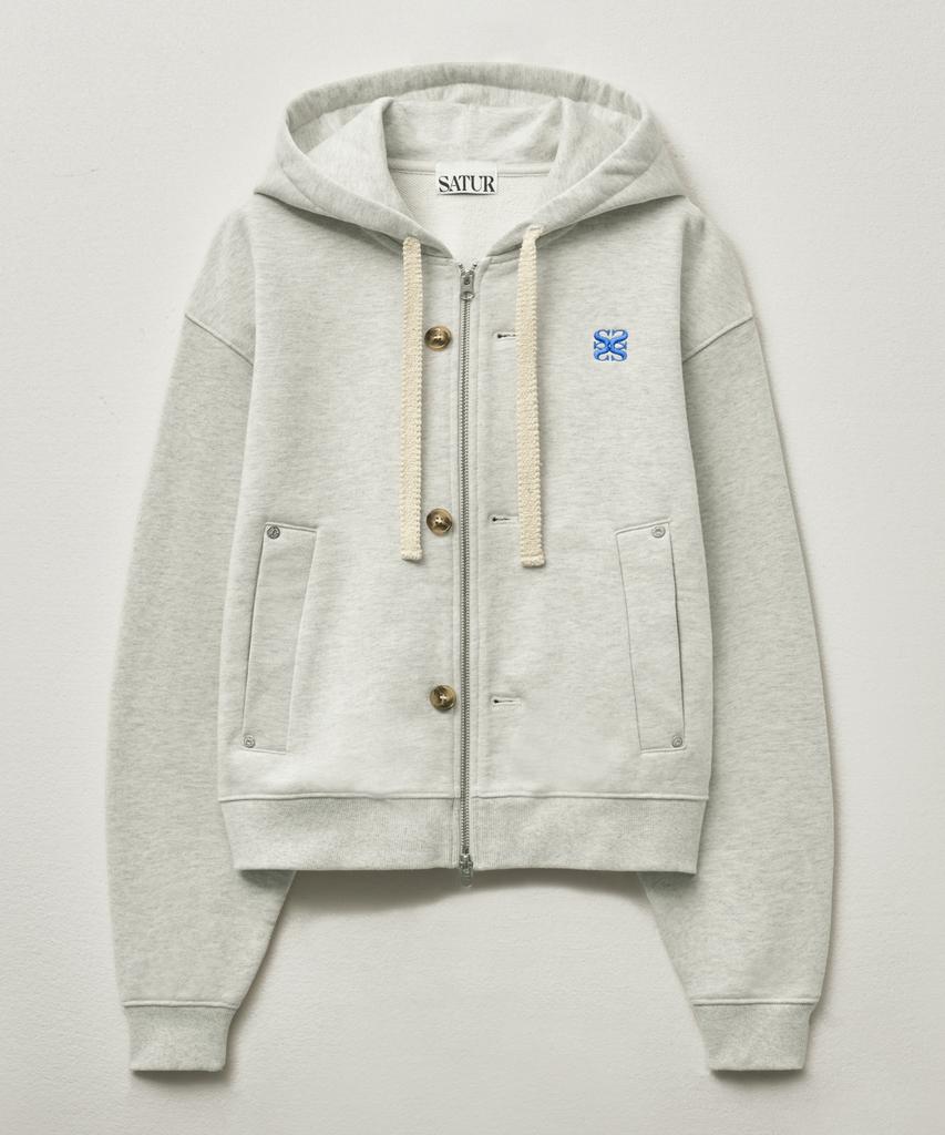 Худи на молнии Satur Theo Cotton All Day, цвет Art Blue