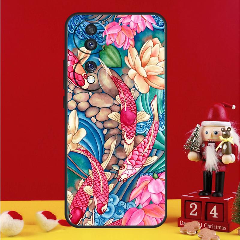 Чехол Yin Yang с рыбами Кои для Honor Magic 5 6 7 8 Pro Honor 200 400 50 70 90 Lite X8b X8c X9a X9b X9c Win RT Cover