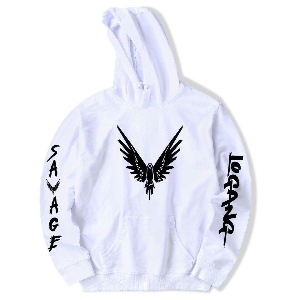 Maverick Logan Paul Homme And Femme Bird Print Hooded Sweatshirt With Comfortable Fit