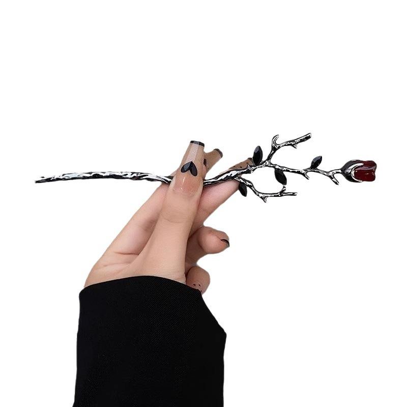 Элегантная металлическая заколка для волос 'Роза' 2025: Ретро-шик, легкая роскошь с современным флером