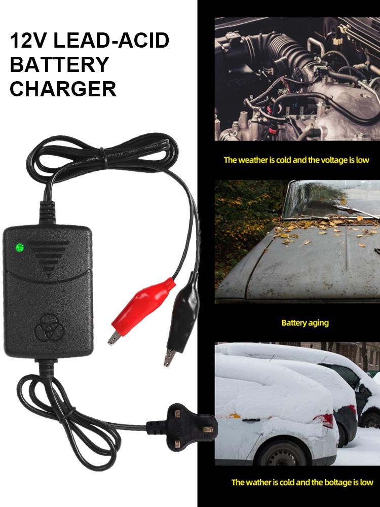 12 В интеллектуальное зарядное устройство для аккумулятора 1500 мА свинцово-кислотное зарядное устройство с защитой от перегрузки интеллектуальное зарядное устройство для 12 В автомобиля, мотоцикла