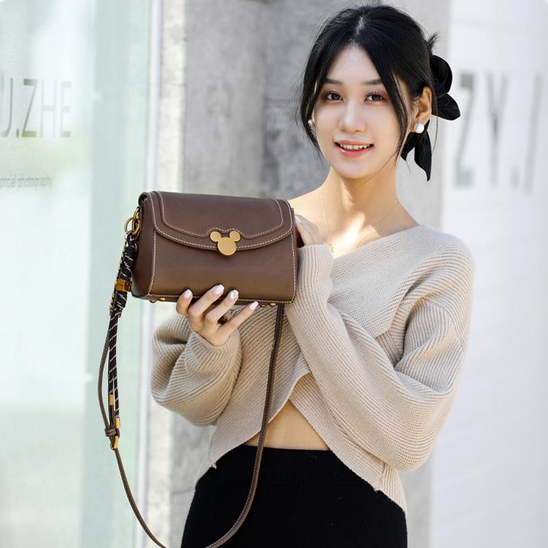 New Disney Mickey PU Shoulder Bag Regular Women's Coffee BMK-72152