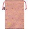 Senshishuin Nishijin Brocade Drawstring Bag Golden Large (Lined) Phoenix/Pale Pink,