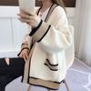 Spring and Autumn Women's Loose Medium Long Cardigan Sweater Lazy Style Sweater Cardigan