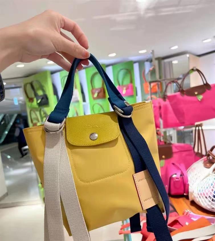 Холщовая сумка кроссбоди Longxiong с цветными блоками и нейлоновой лентой